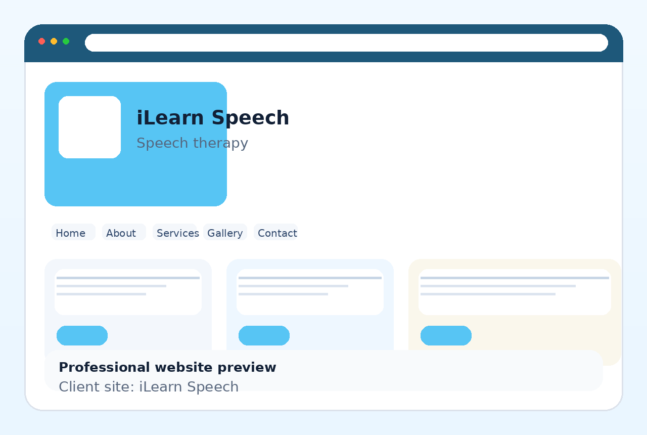 iLearn Speech website preview